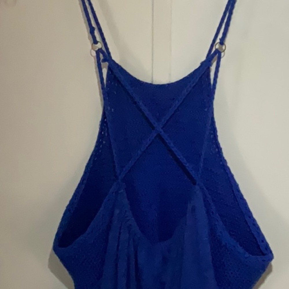 Free People Cross Back Crochet Tank - Picture 4 of 8